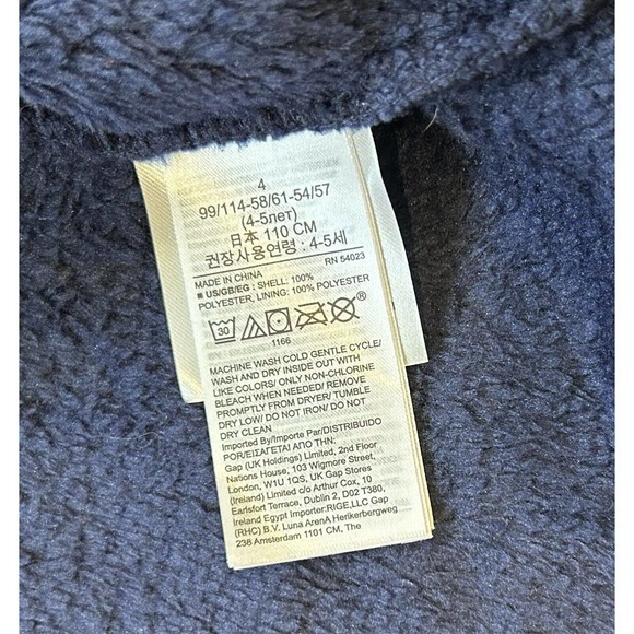 Boy's Batman Robe Gap Kids Blue w/ Bat‎ Symbol Hood Ears Size 4 DC Comics Fuzzy - Picture 10 of 10